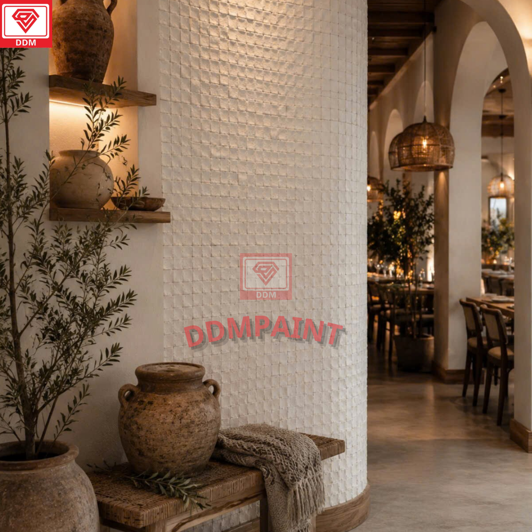 Chi tiết họa tiết trên bề mặt tấm ốp đá dẻo vân gạch Mosaic