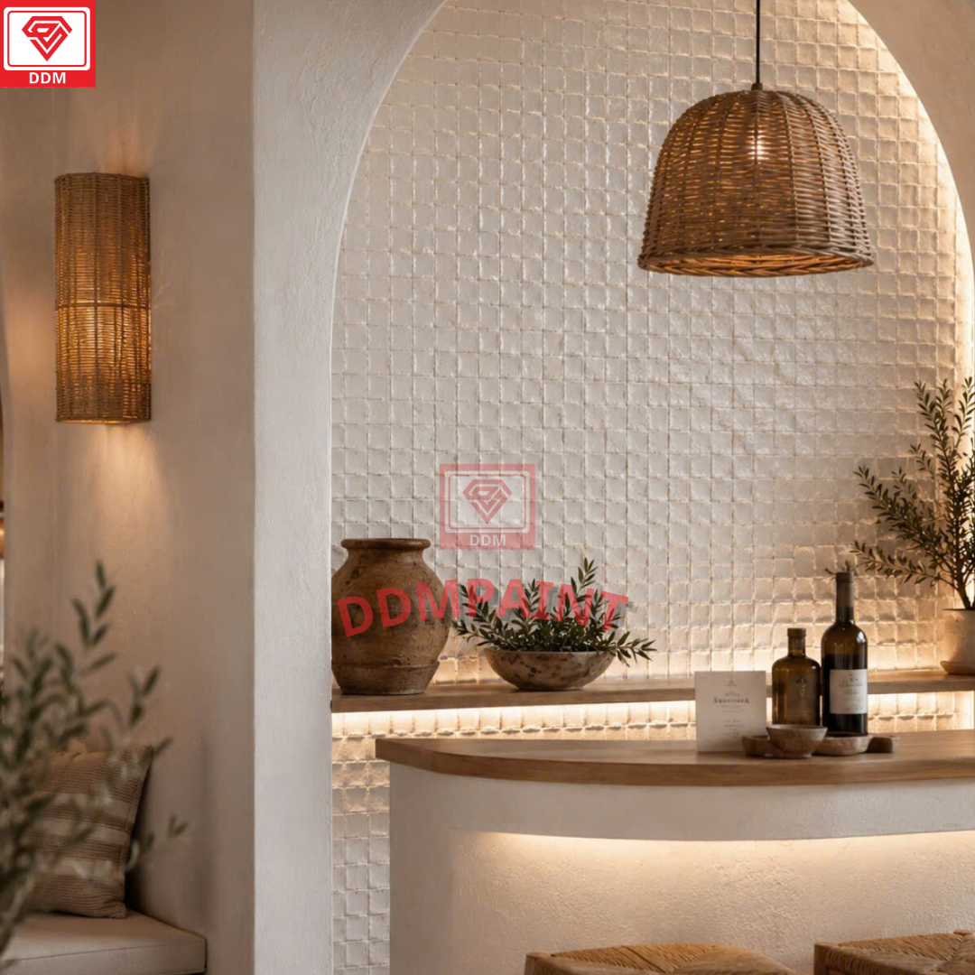 Mẫu tấm ốp đá dẻo vân gạch Mosaic dùng trang trí tường