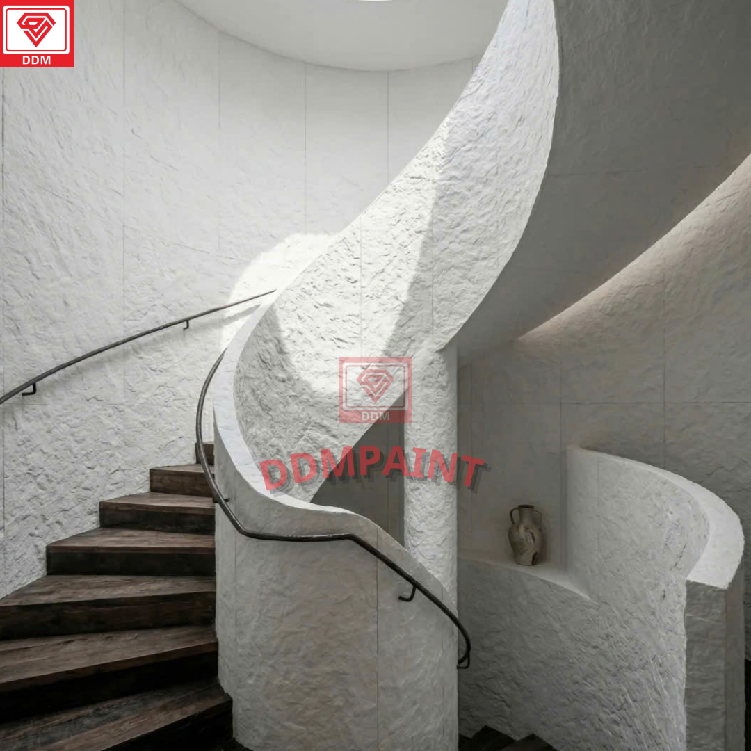 Thi công tấm ốp đá dẻo vân mặt trăng